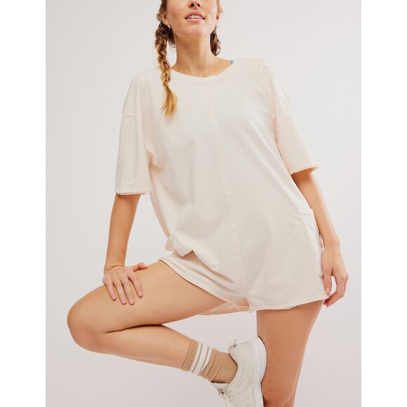FP MOVEMENT Hot Shot Tee Romper / Bleached Clay - Picture 4 of 10